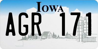 IA license plate AGR171