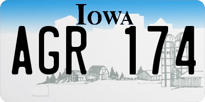 IA license plate AGR174