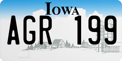 IA license plate AGR199