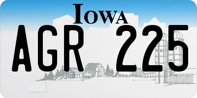 IA license plate AGR225