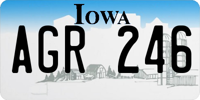 IA license plate AGR246