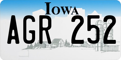 IA license plate AGR252