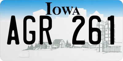 IA license plate AGR261