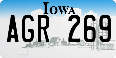 IA license plate AGR269
