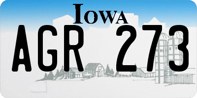 IA license plate AGR273