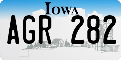 IA license plate AGR282