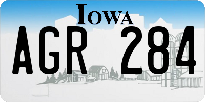 IA license plate AGR284