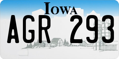 IA license plate AGR293