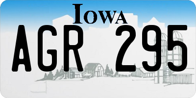 IA license plate AGR295