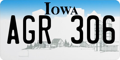 IA license plate AGR306