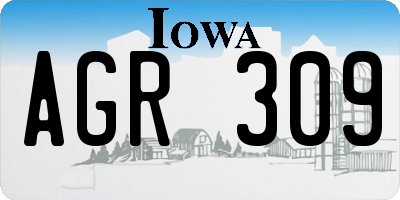 IA license plate AGR309