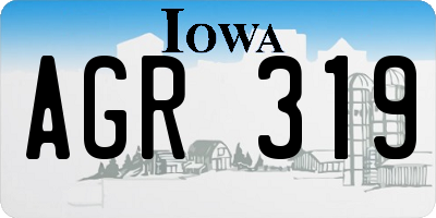 IA license plate AGR319