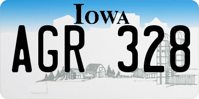 IA license plate AGR328