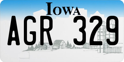 IA license plate AGR329