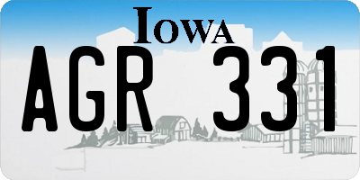 IA license plate AGR331