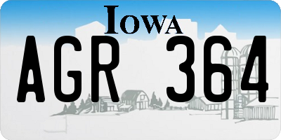 IA license plate AGR364