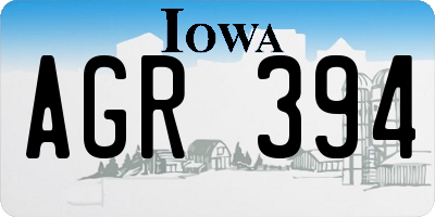 IA license plate AGR394