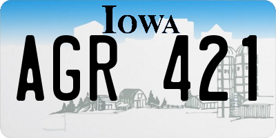 IA license plate AGR421