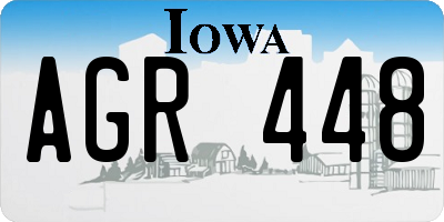IA license plate AGR448