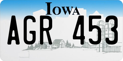 IA license plate AGR453