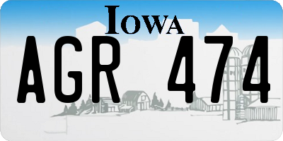 IA license plate AGR474
