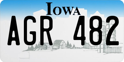 IA license plate AGR482