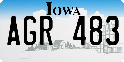 IA license plate AGR483