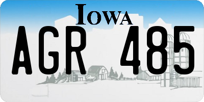 IA license plate AGR485