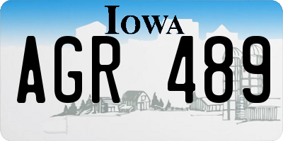 IA license plate AGR489