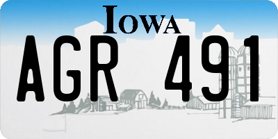 IA license plate AGR491