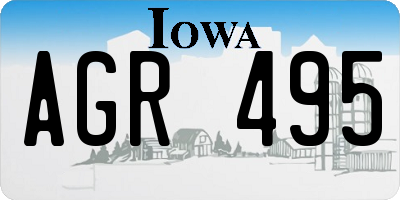 IA license plate AGR495