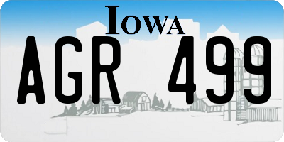 IA license plate AGR499