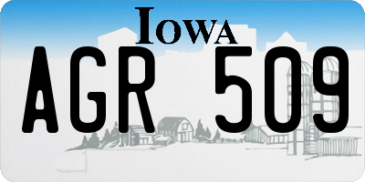 IA license plate AGR509