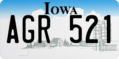 IA license plate AGR521