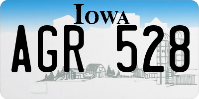 IA license plate AGR528