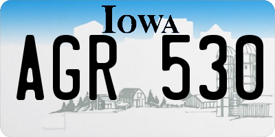 IA license plate AGR530