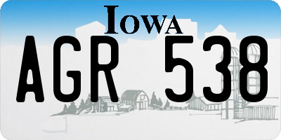 IA license plate AGR538