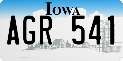 IA license plate AGR541