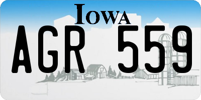IA license plate AGR559