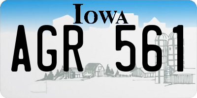 IA license plate AGR561