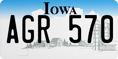 IA license plate AGR570