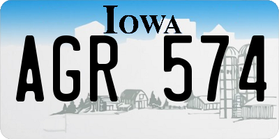 IA license plate AGR574