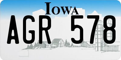 IA license plate AGR578