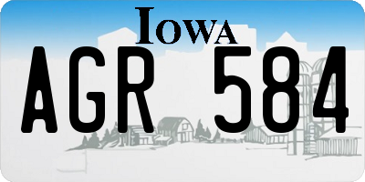 IA license plate AGR584