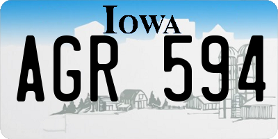 IA license plate AGR594