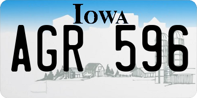 IA license plate AGR596