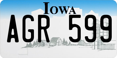 IA license plate AGR599