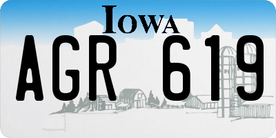 IA license plate AGR619
