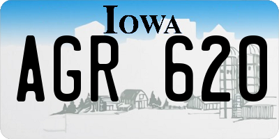 IA license plate AGR620