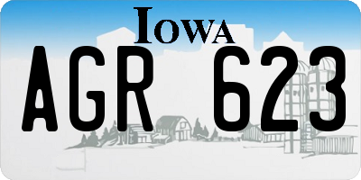 IA license plate AGR623